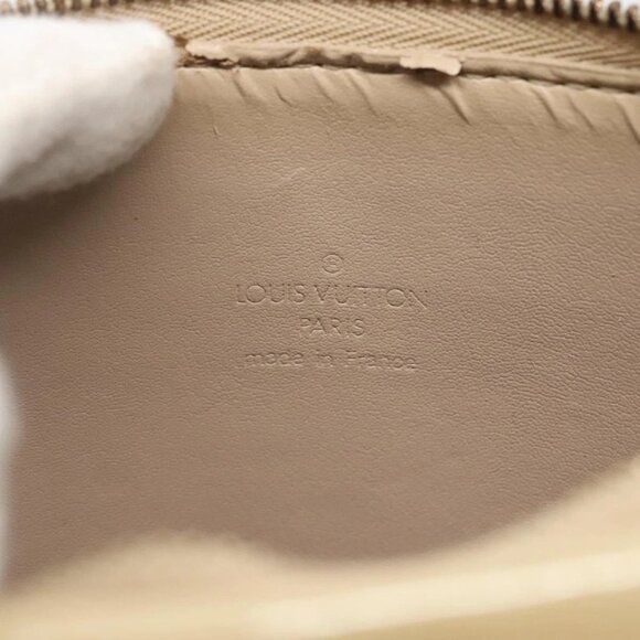 LOUIS VUITTON Monogram Vernis Motto Accessory Pouch Beige M91136 LV Auth ep9462 - Picture 10 of 16